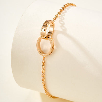 [Gaonasi Jewelry]LOVE BRACELET DOUBLE RING