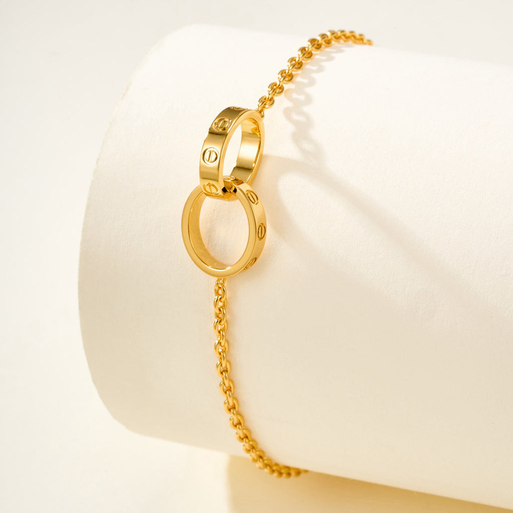[Gaonasi Jewelry]LOVE BRACELET DOUBLE RING