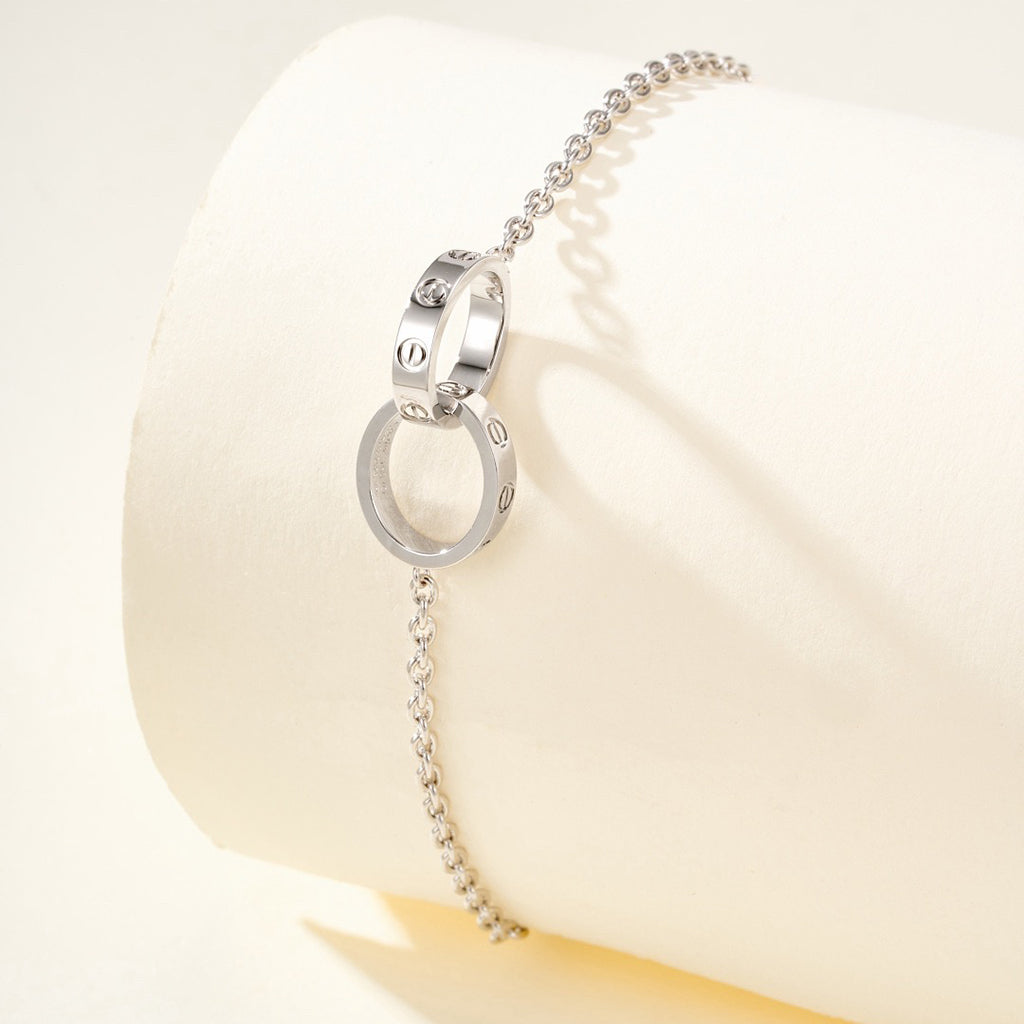 [Gaonasi Jewelry]LOVE BRACELET DOUBLE RING