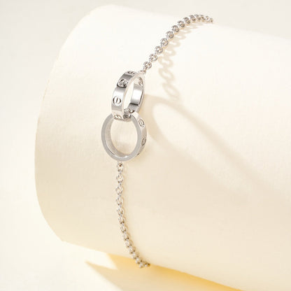 [Gaonasi Jewelry]LOVE BRACELET DOUBLE RING