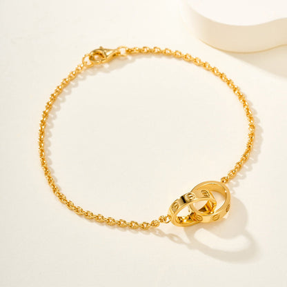 [Gaonasi Jewelry]LOVE BRACELET DOUBLE RING