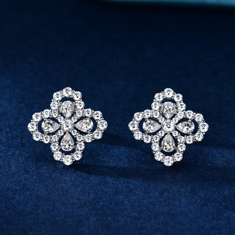 [Gaonasi]LOOP EARRINGS FULL MOTIF DIAMOND 16MM