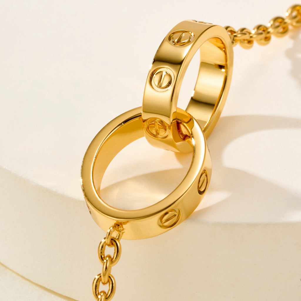 [Gaonasi Jewelry]LOVE BRACELET DOUBLE RING