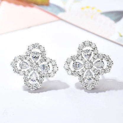 [Gaonasi]LOOP EARRINGS FULL MOTIF DIAMOND 16MM