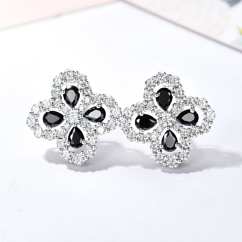 [Gaonasi]LOOP EARRINGS FULL MOTIF DIAMOND 16MM