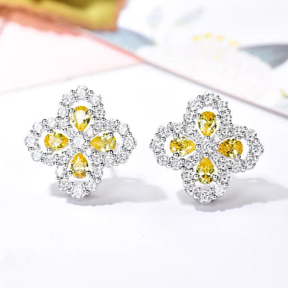 [Gaonasi]LOOP EARRINGS FULL MOTIF DIAMOND 16MM