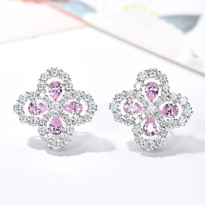 [Gaonasi]LOOP EARRINGS FULL MOTIF DIAMOND 16MM