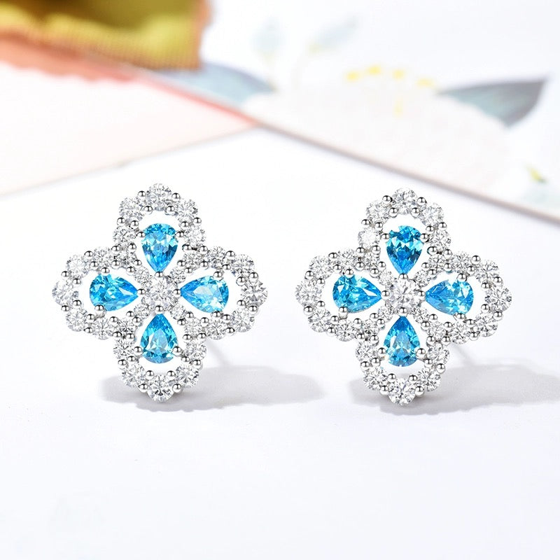 [Gaonasi]LOOP EARRINGS FULL MOTIF DIAMOND 16MM