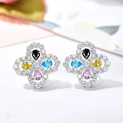 [Gaonasi]LOOP EARRINGS FULL MOTIF DIAMOND 16MM