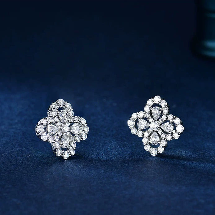 [Gaonasi]LOOP EARRINGS FULL MOTIF DIAMOND 16MM