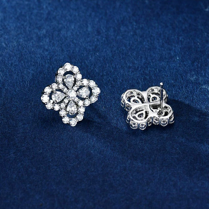[Gaonasi]LOOP EARRINGS FULL MOTIF DIAMOND 16MM