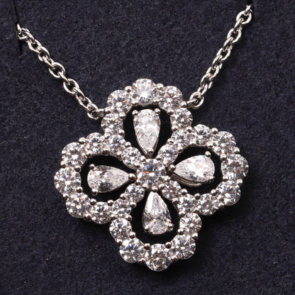 [Gaonasi]LOOP NECKLACE FULL MOTIF DIAMOND 16MM MULTIPLE COLORS