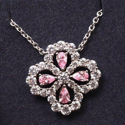 [Gaonasi]LOOP NECKLACE FULL MOTIF DIAMOND 16MM MULTIPLE COLORS