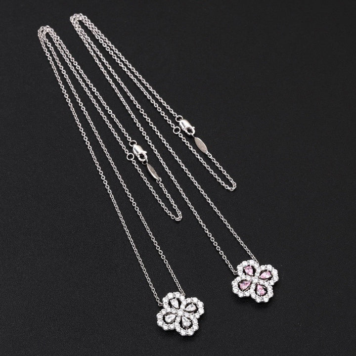 [Gaonasi]LOOP NECKLACE FULL MOTIF DIAMOND 16MM MULTIPLE COLORS