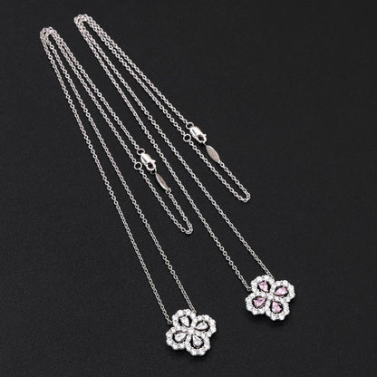 [Gaonasi]LOOP NECKLACE FULL MOTIF DIAMOND 16MM MULTIPLE COLORS