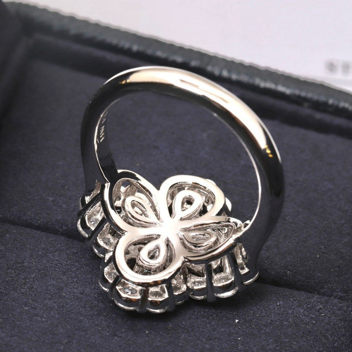 [Gaonasi]LOOP RING FULL MOTIF DIAMOND 16MM SILVE