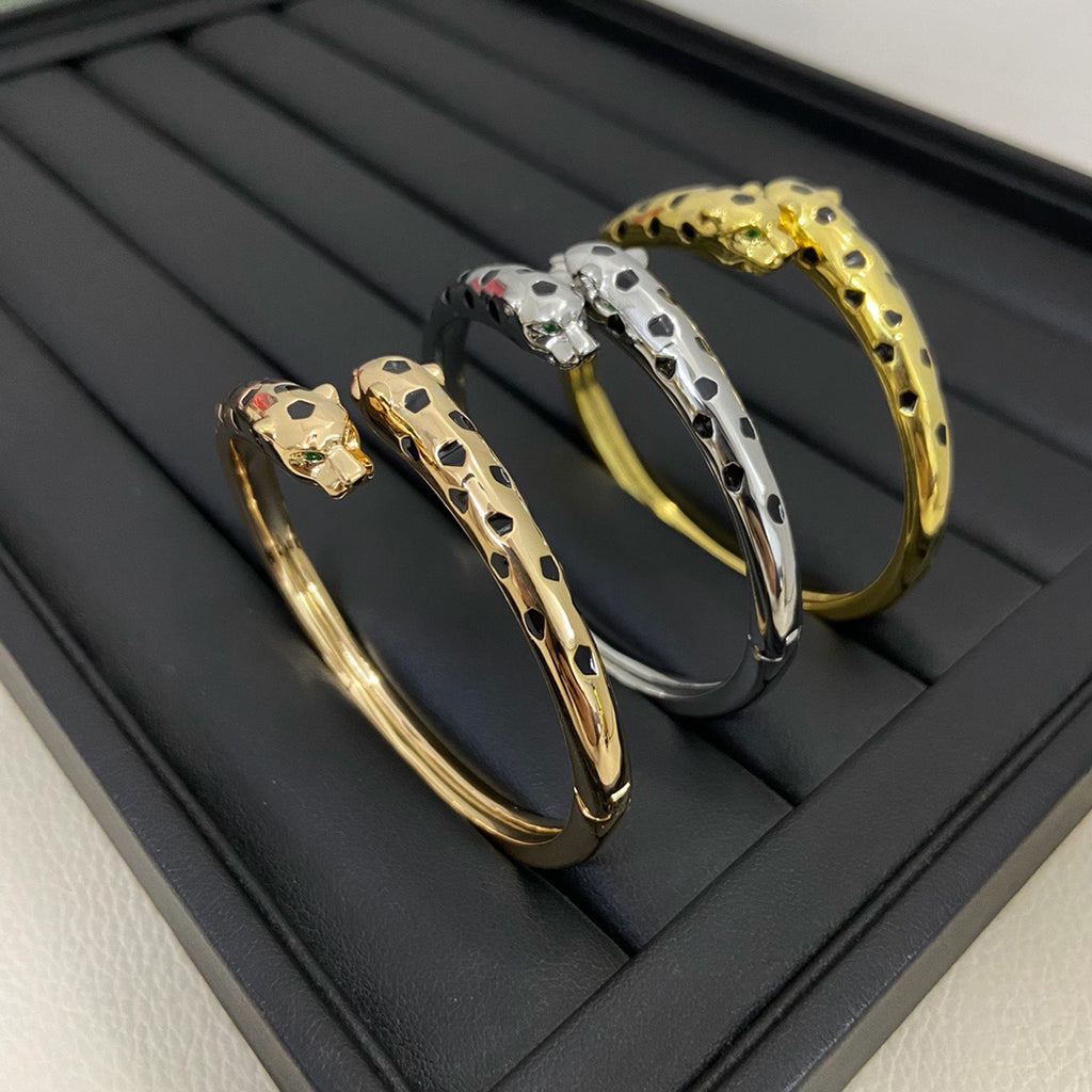 [Gaonasi Jewelry]PANTHERE DOUBLE HEADED OPEN BRACELET