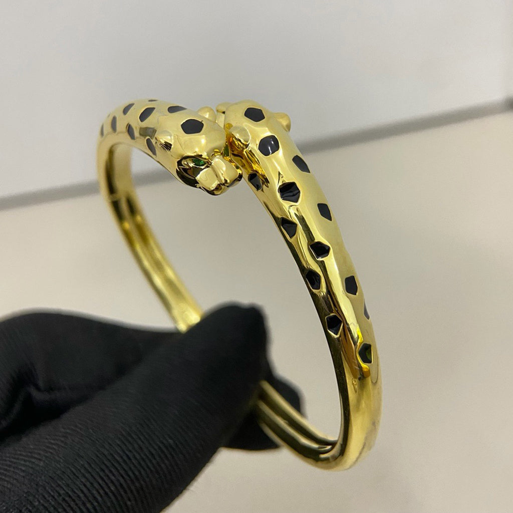 [Gaonasi Jewelry]PANTHERE DOUBLE HEADED OPEN BRACELET