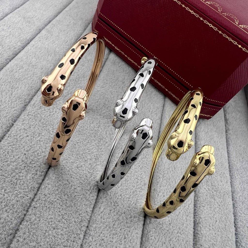 [Gaonasi Jewelry]PANTHERE DOUBLE HEADED OPEN BRACELET