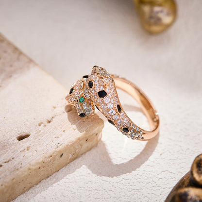 [Gaonasi Jewelry]PANTHERE DOUBLE HEADED FULL DIAMOND  RING