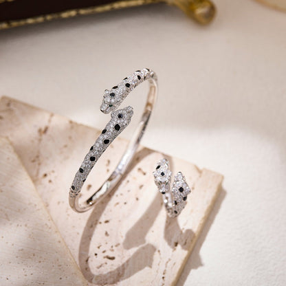 [Gaonasi Jewelry]PANTHERE DOUBLE HEADED FULL DIAMOND  RING