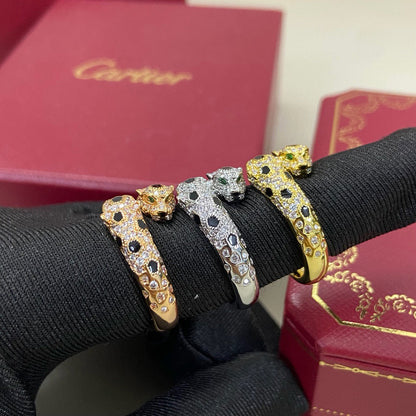 [Gaonasi Jewelry]PANTHERE DOUBLE HEADED FULL DIAMOND  RING