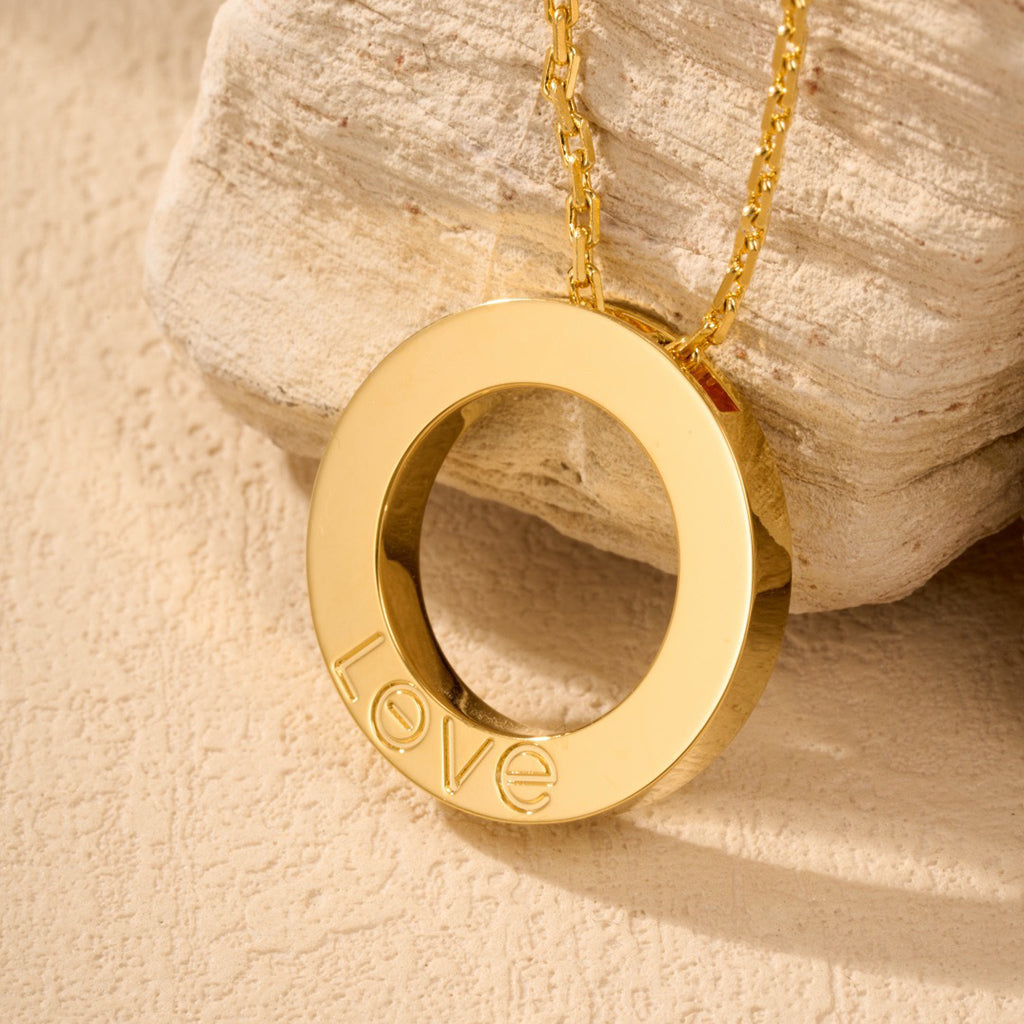 [Gaonasi Jewelry]LOVE NECKLACE 16MM  FULL DIAMOND