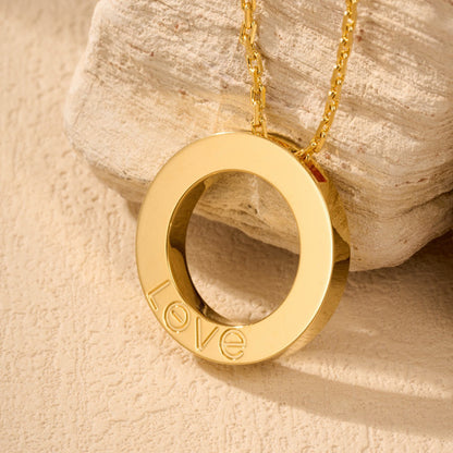 [Gaonasi Jewelry]LOVE NECKLACE 16MM  FULL DIAMOND