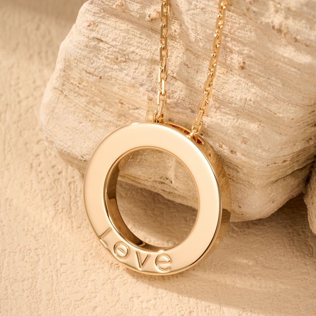[Gaonasi Jewelry]LOVE NECKLACE 16MM  FULL DIAMOND