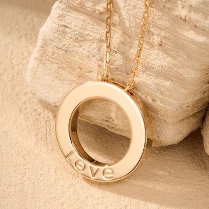 [Gaonasi Jewelry]LOVE NECKLACE 16MM  FULL DIAMOND