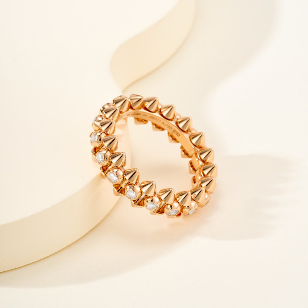 [Gaonasi Jewelry]CLASH 6.8MM DIAMOND MEDIUM RING