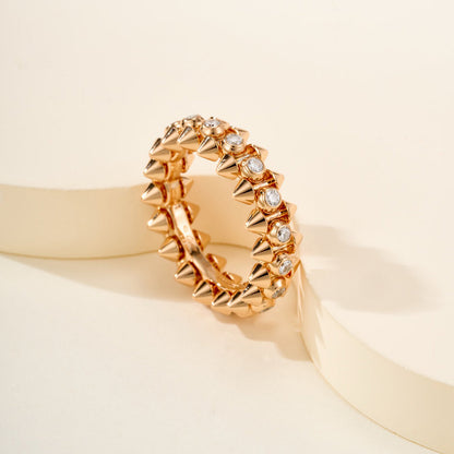 [Gaonasi Jewelry]CLASH 6.8MM DIAMOND MEDIUM RING
