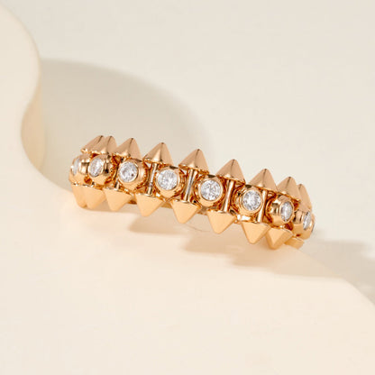 [Gaonasi Jewelry]CLASH 6.8MM DIAMOND MEDIUM RING
