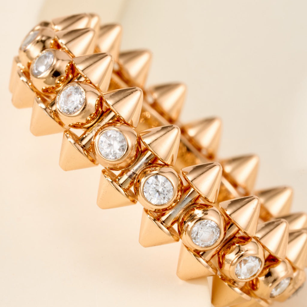 [Gaonasi Jewelry]CLASH 6.8MM DIAMOND MEDIUM RING