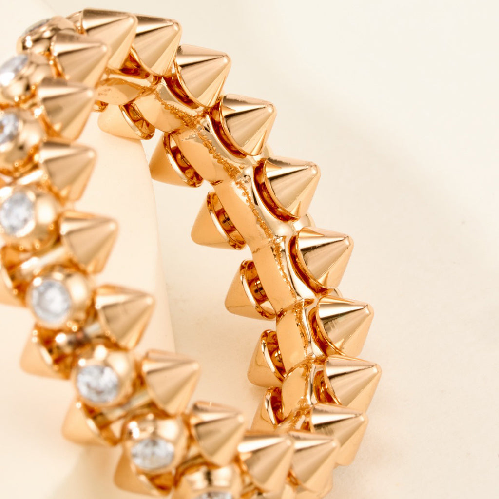 [Gaonasi Jewelry]CLASH 6.8MM DIAMOND MEDIUM RING