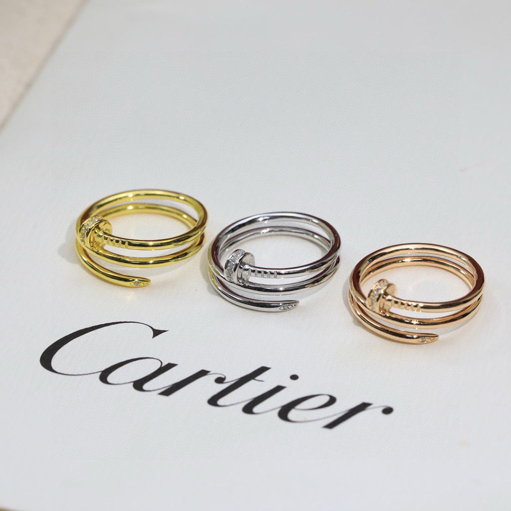[Gaonasi Jewelry]JUSTE RING 4.8MM HALF DIAMOND