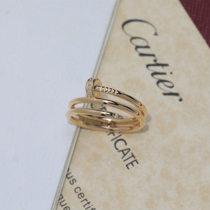 [Gaonasi Jewelry]JUSTE RING 4.8MM HALF DIAMOND