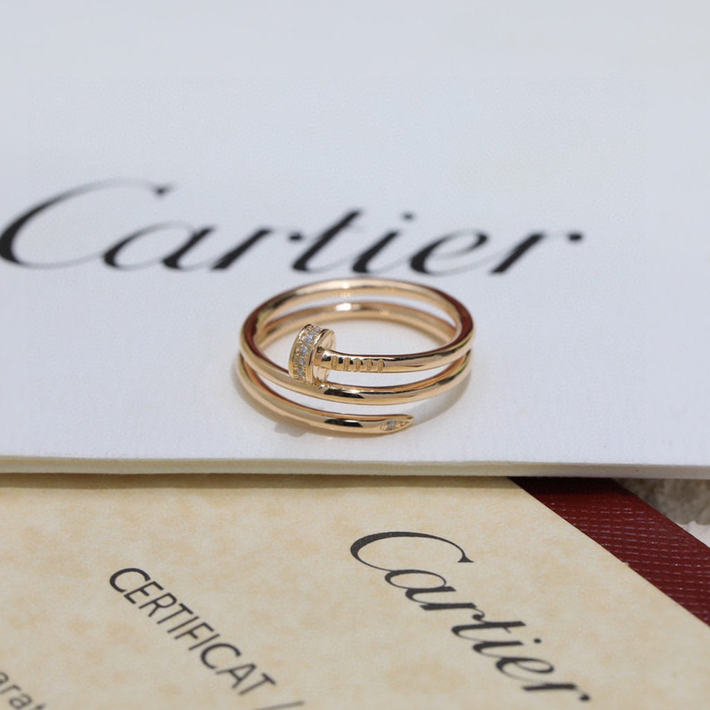 [Gaonasi Jewelry]JUSTE RING 4.8MM HALF DIAMOND