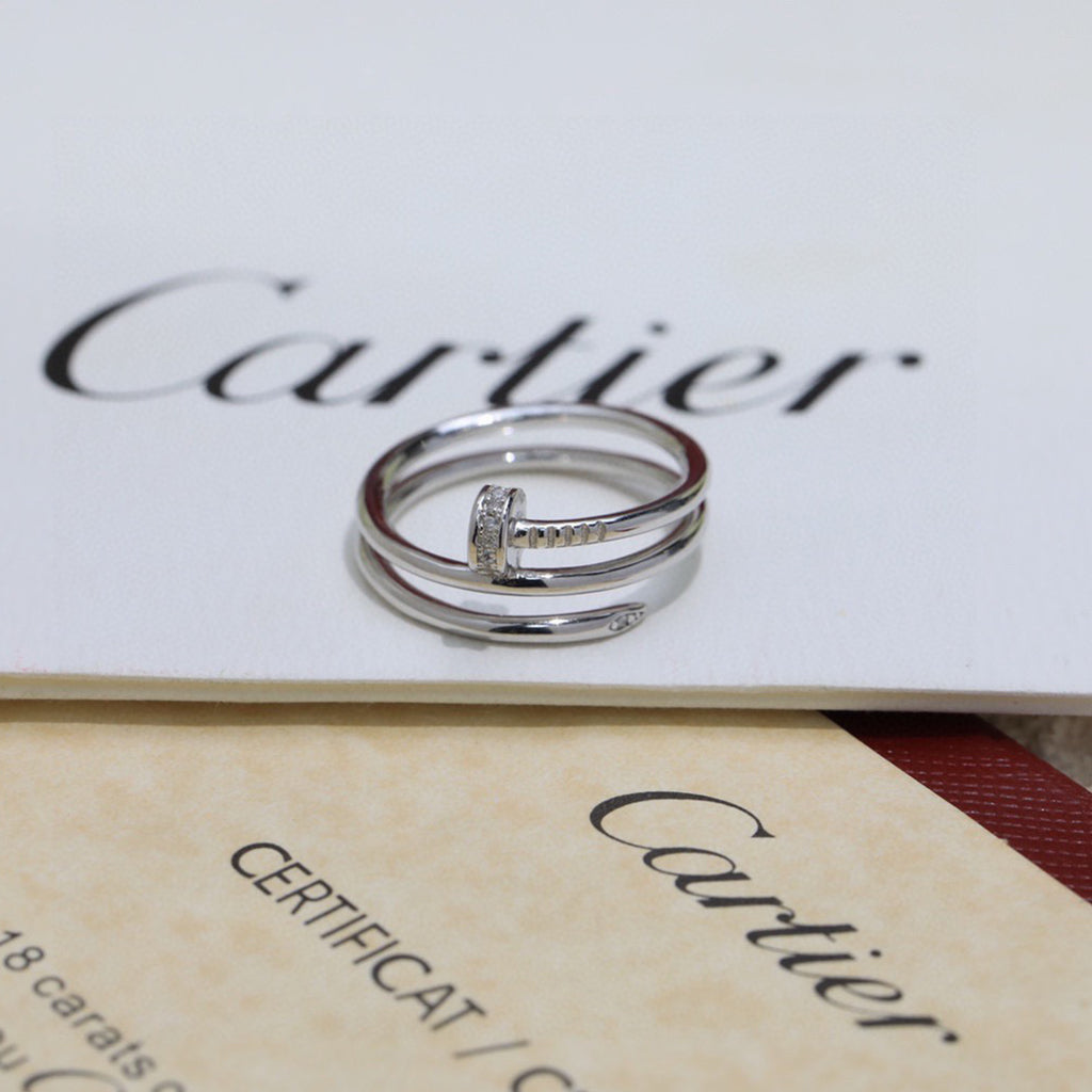 [Gaonasi Jewelry]JUSTE RING 4.8MM HALF DIAMOND