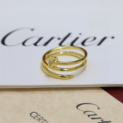 [Gaonasi Jewelry]JUSTE RING 4.8MM HALF DIAMOND