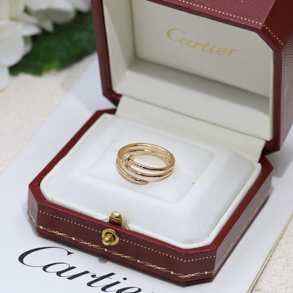 [Gaonasi Jewelry]JUSTE RING 4.8MM HALF DIAMOND