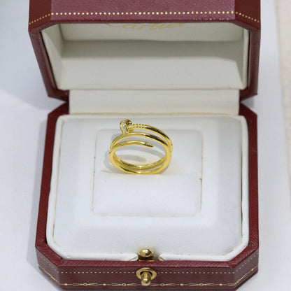 [Gaonasi Jewelry]JUSTE RING 4.8MM HALF DIAMOND