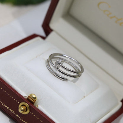 [Gaonasi Jewelry]JUSTE RING 4.8MM HALF DIAMOND
