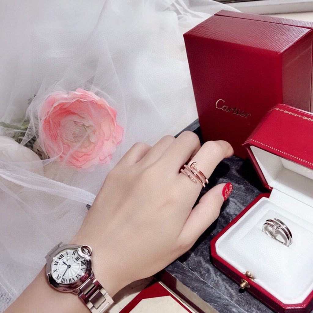 [Gaonasi Jewelry]JUSTE RING 4.8MM HALF DIAMOND