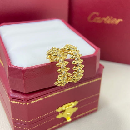 [Gaonasi Jewelry]CLASH 6.4MM FULL DIAMOND SMALL EARRINGS