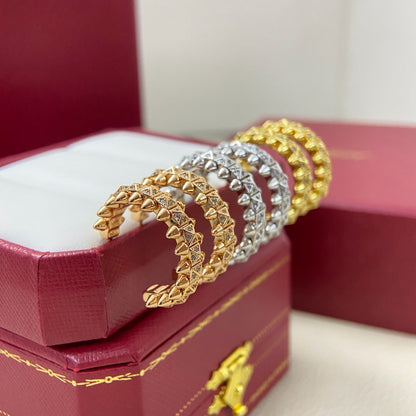 [Gaonasi Jewelry]CLASH 6.4MM FULL DIAMOND SMALL EARRINGS
