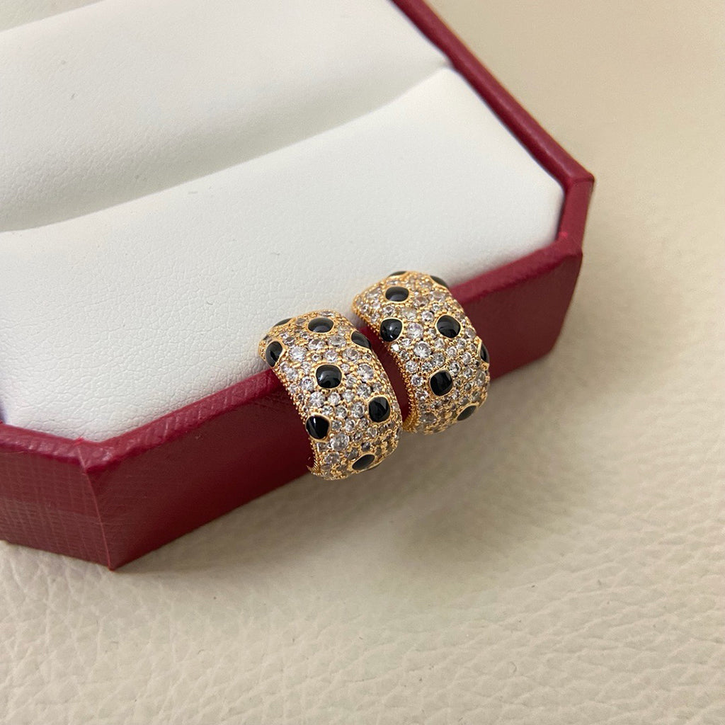 [Gaonasi Jewelry]PANTHERE MINI FULL DIAMOND EARRINGS
