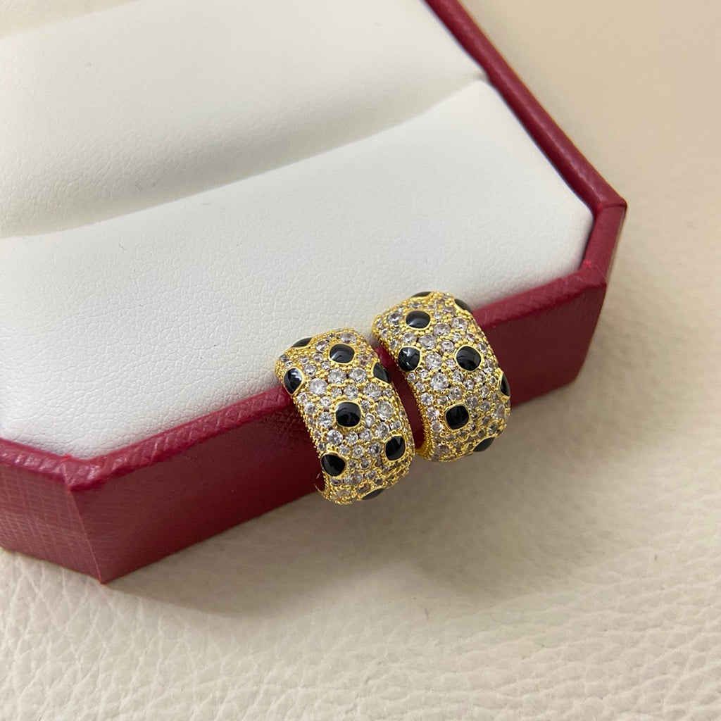 [Gaonasi Jewelry]PANTHERE MINI FULL DIAMOND EARRINGS