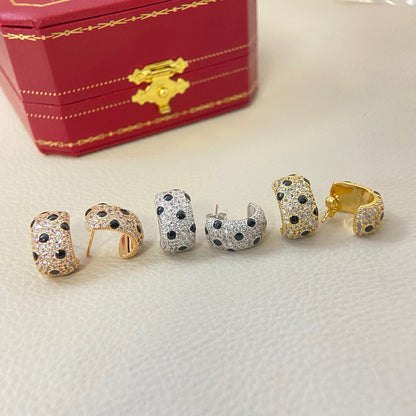 [Gaonasi Jewelry]PANTHERE MINI FULL DIAMOND EARRINGS
