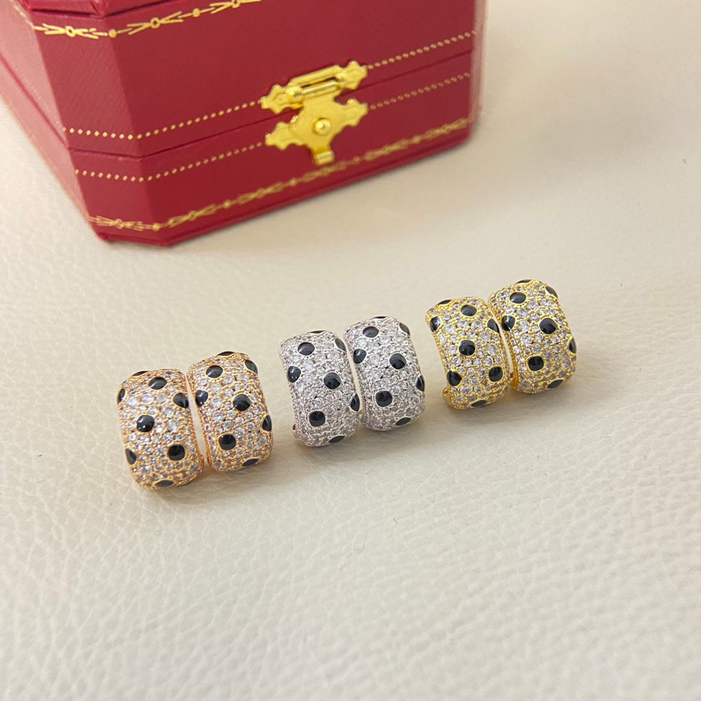 [Gaonasi Jewelry]PANTHERE MINI FULL DIAMOND EARRINGS